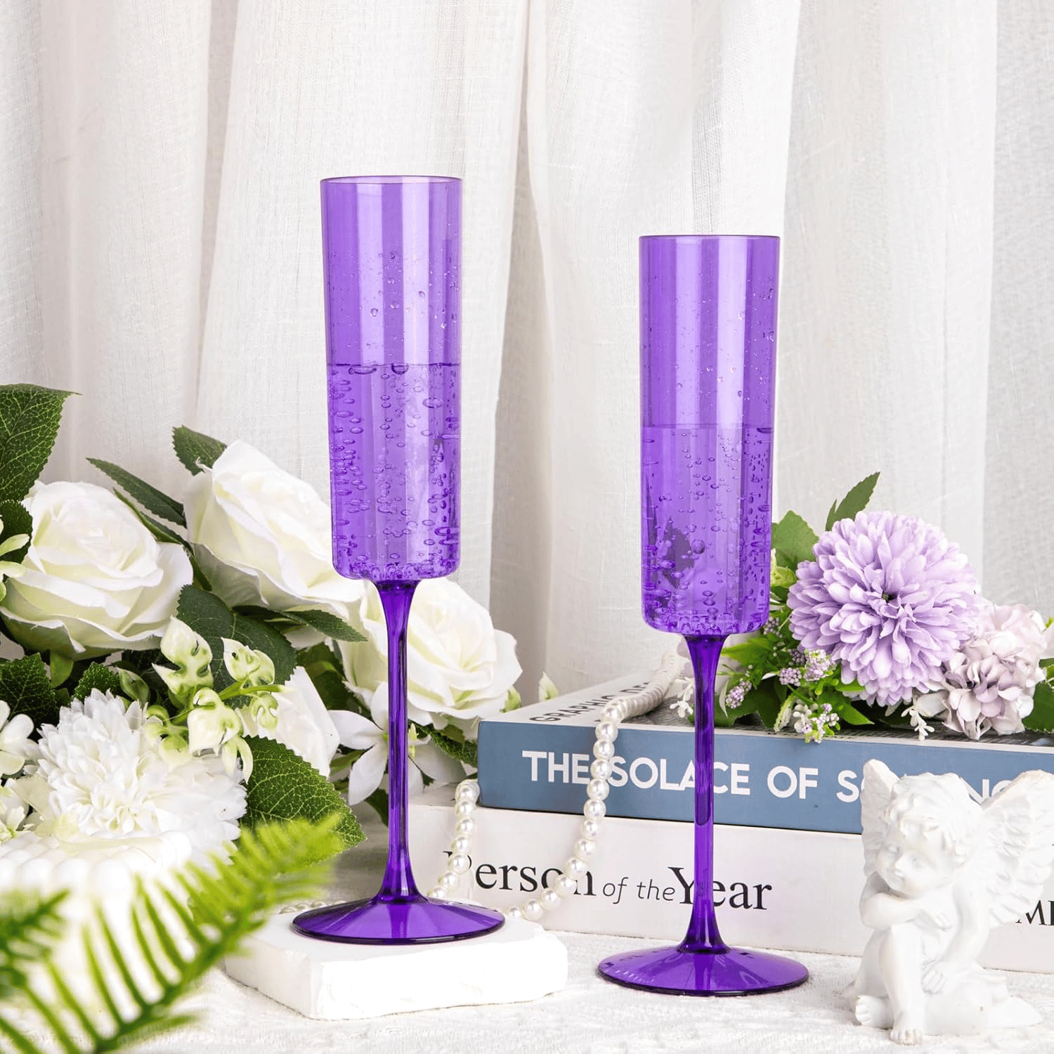 Purple YOUBET Champagne Flutes Plastic — view 9