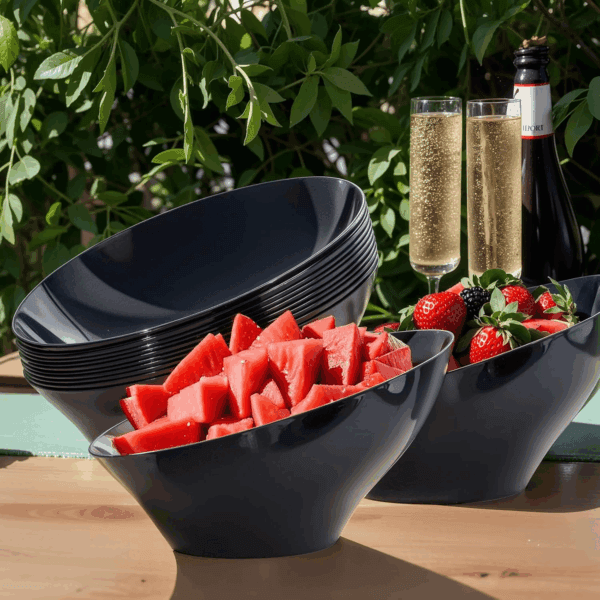 Black Plastic Serving Bowls — view 9