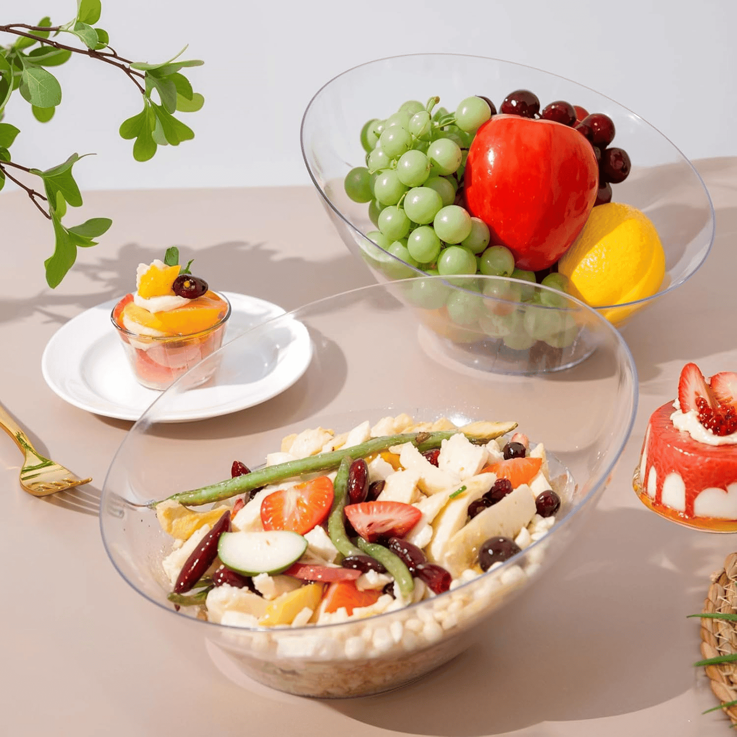 Clear Plastic Serving Bowls — view 8