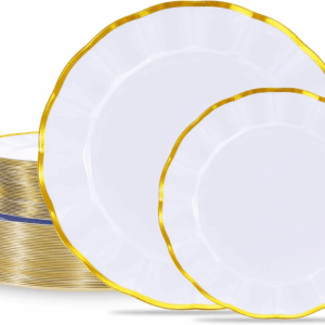 White Disposable Dinnerware Plates — view 1