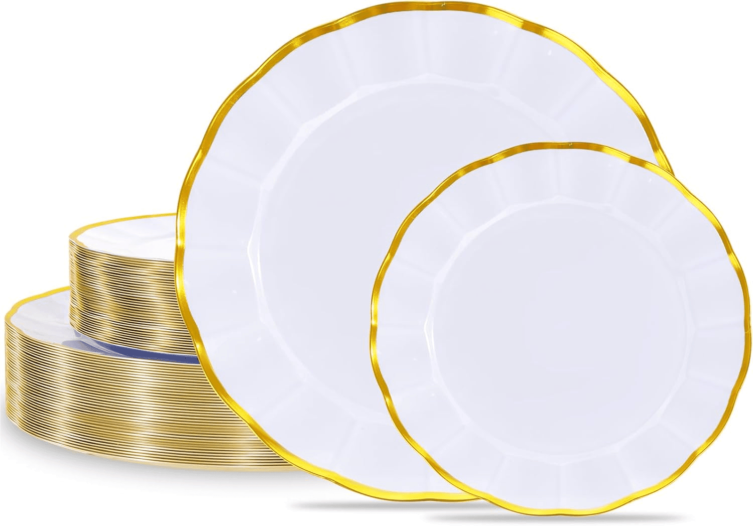 White Disposable Dinnerware Plates — view 1
