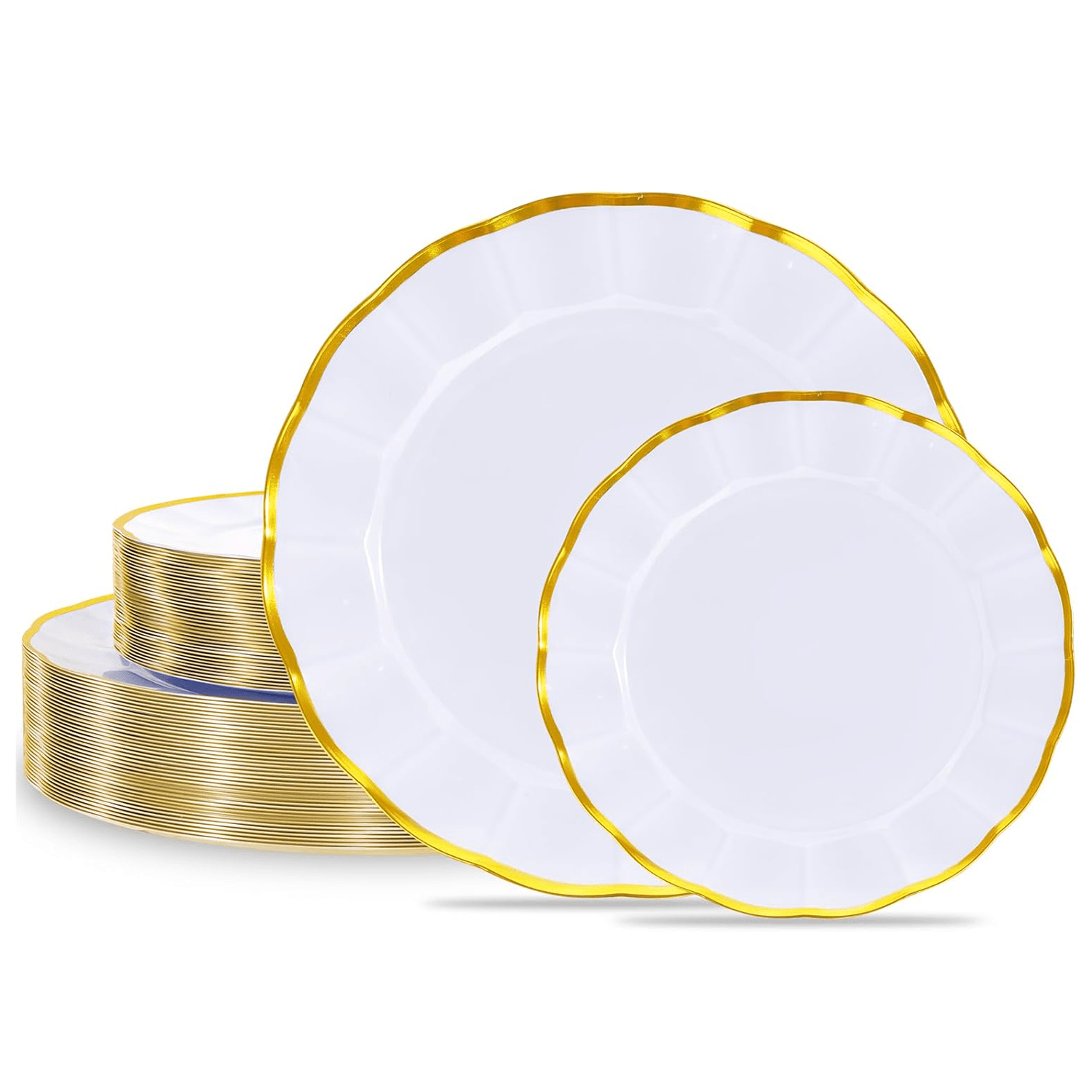 White Disposable Dinnerware Plates — view 2