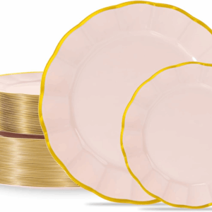 Pink Disposable Dinnerware Plates — view 1