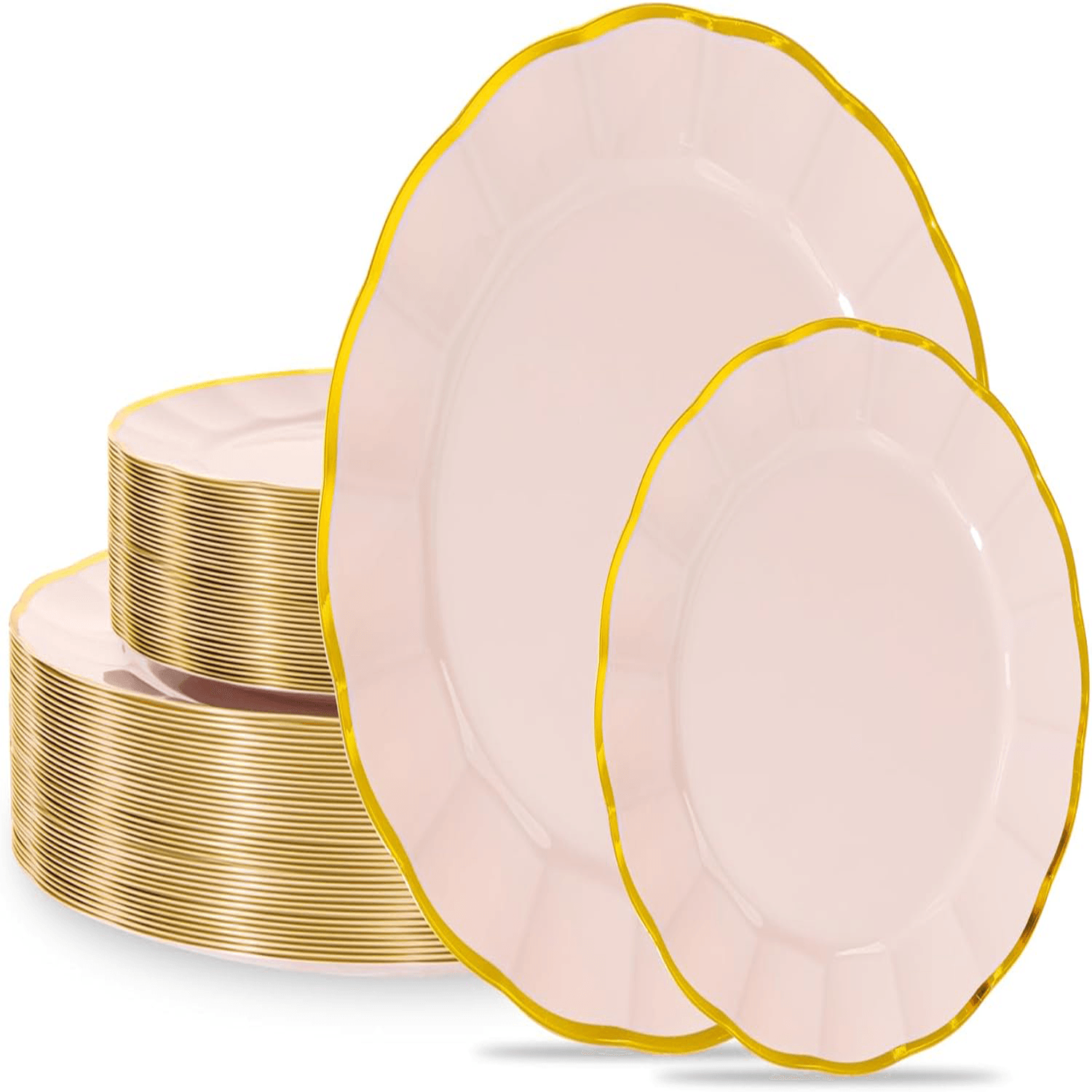 Pink Disposable Dinnerware Plates — view 2