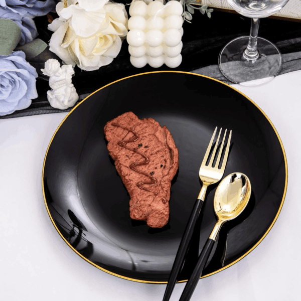 Black Plastic Plates — view 8
