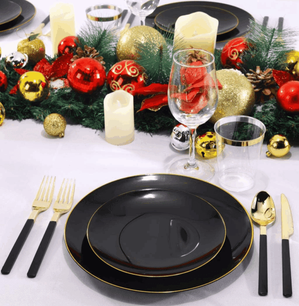 Black Plastic Plates — view 9