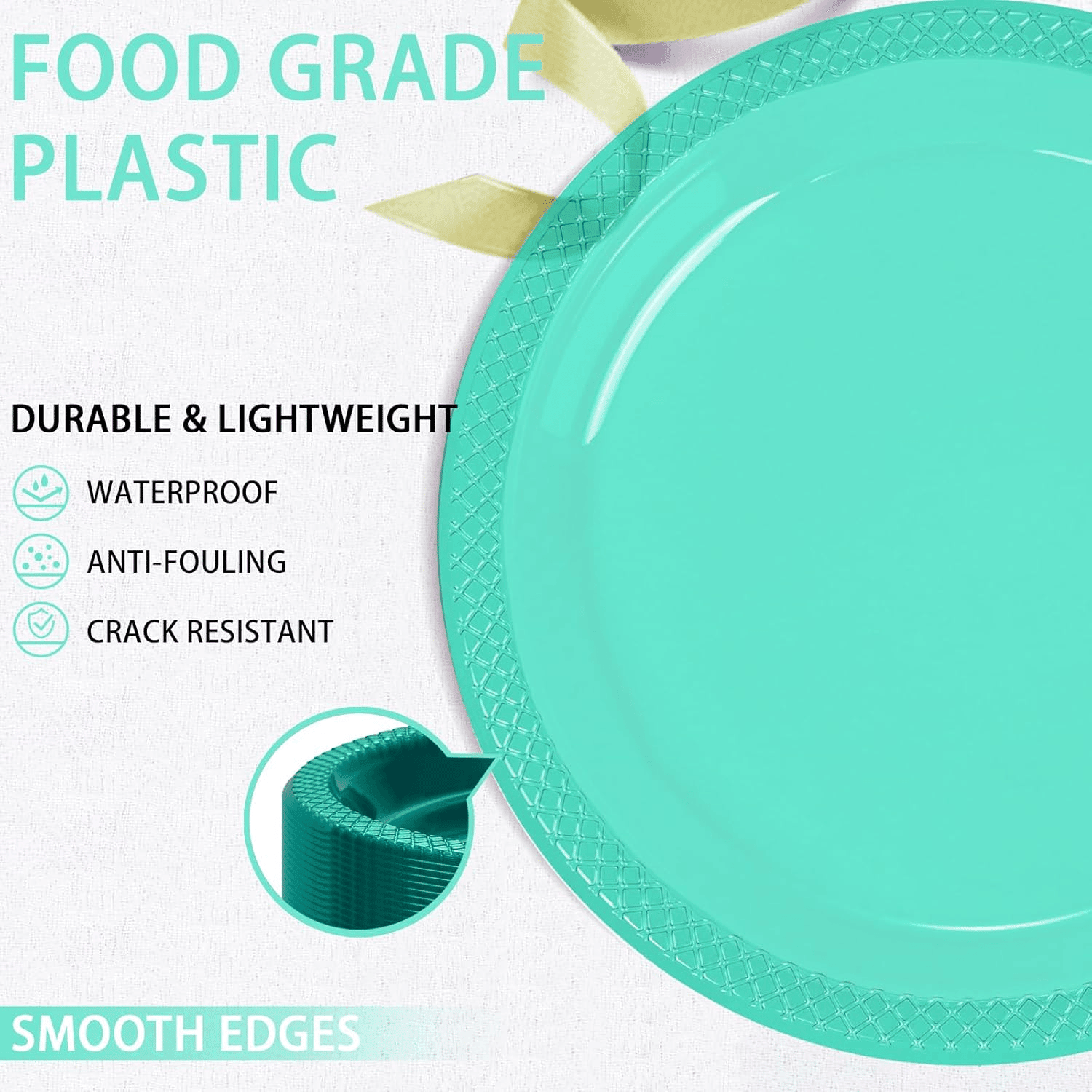 Teal Party Plates 7 Inch — view 3