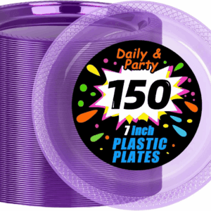 Translucent Purple Party Plates 7 Inch — view 1