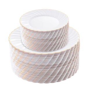 White Gold U-QE Plastic Plates — view 2