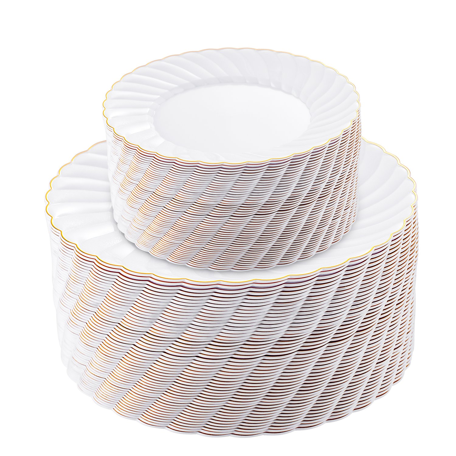 White Gold U-QE Plastic Plates — view 2