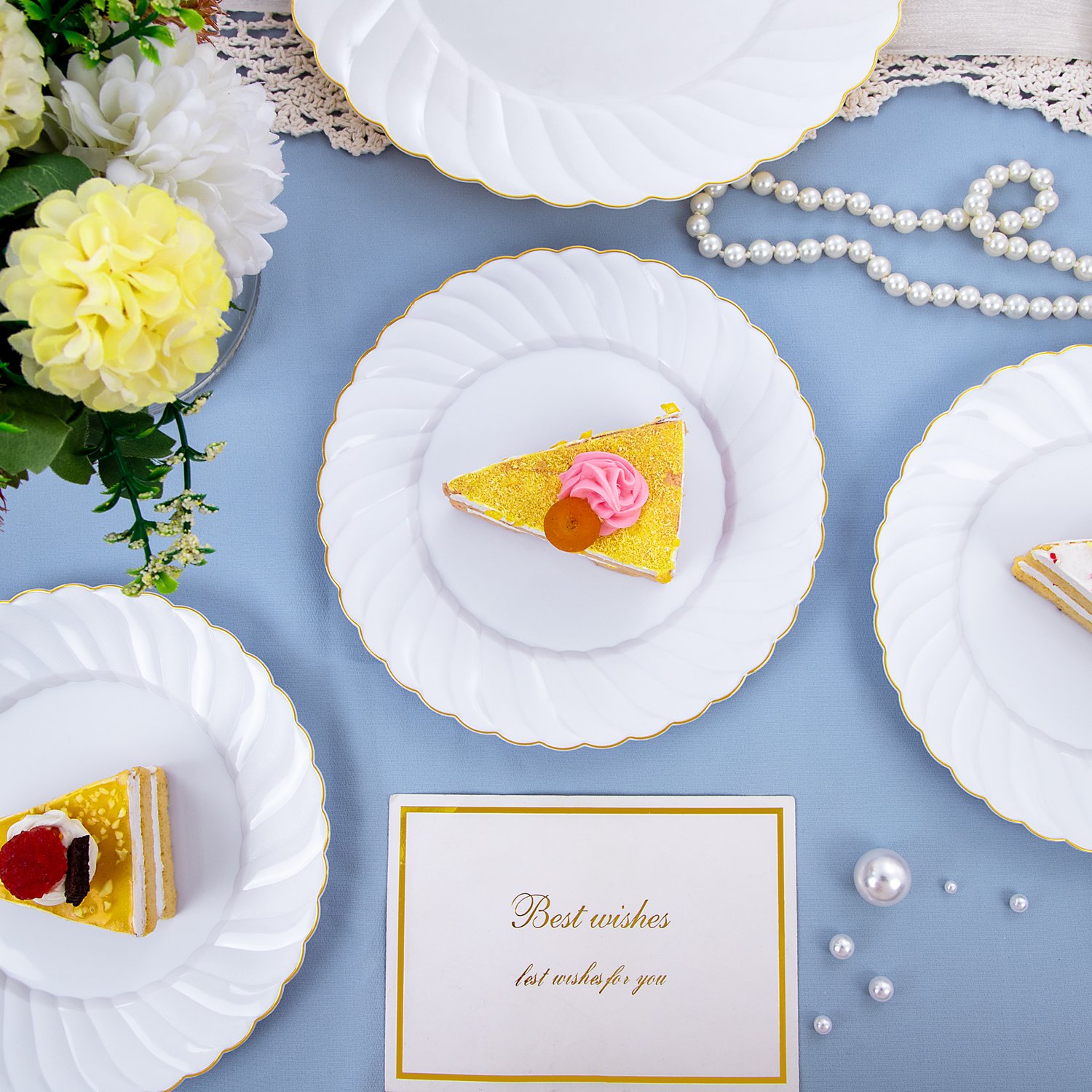 White Gold U-QE Plastic Plates — view 4