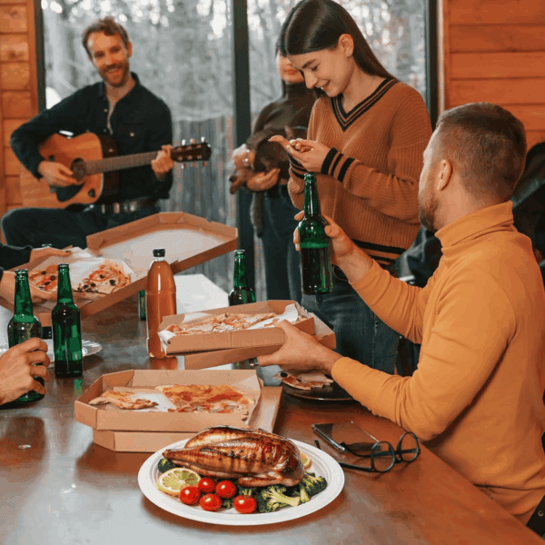 White 100% Compostable Paper Plates — view 5