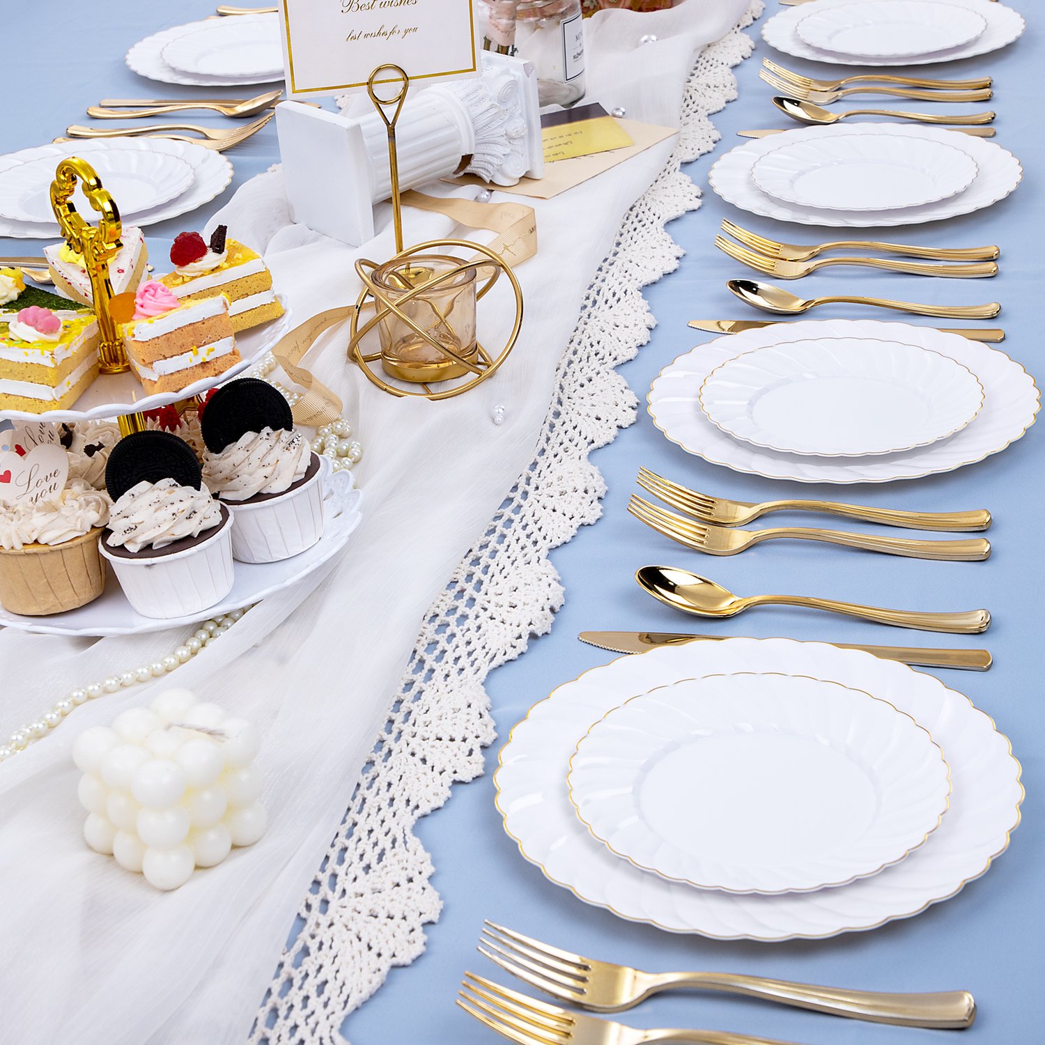 White Gold U-QE Plastic Plates — view 5