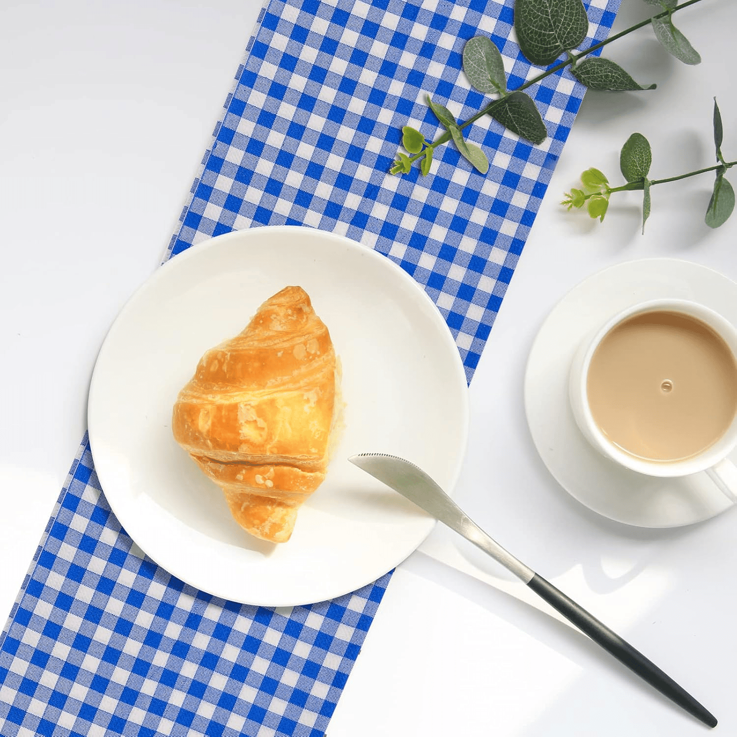 Blue Gingham Paper Napkins — view 9
