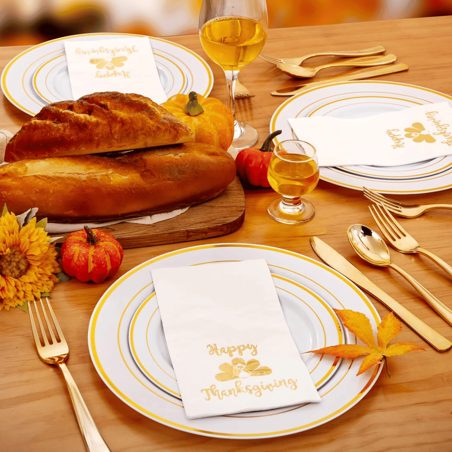 Gold Turkey Paper Napkins — view 10