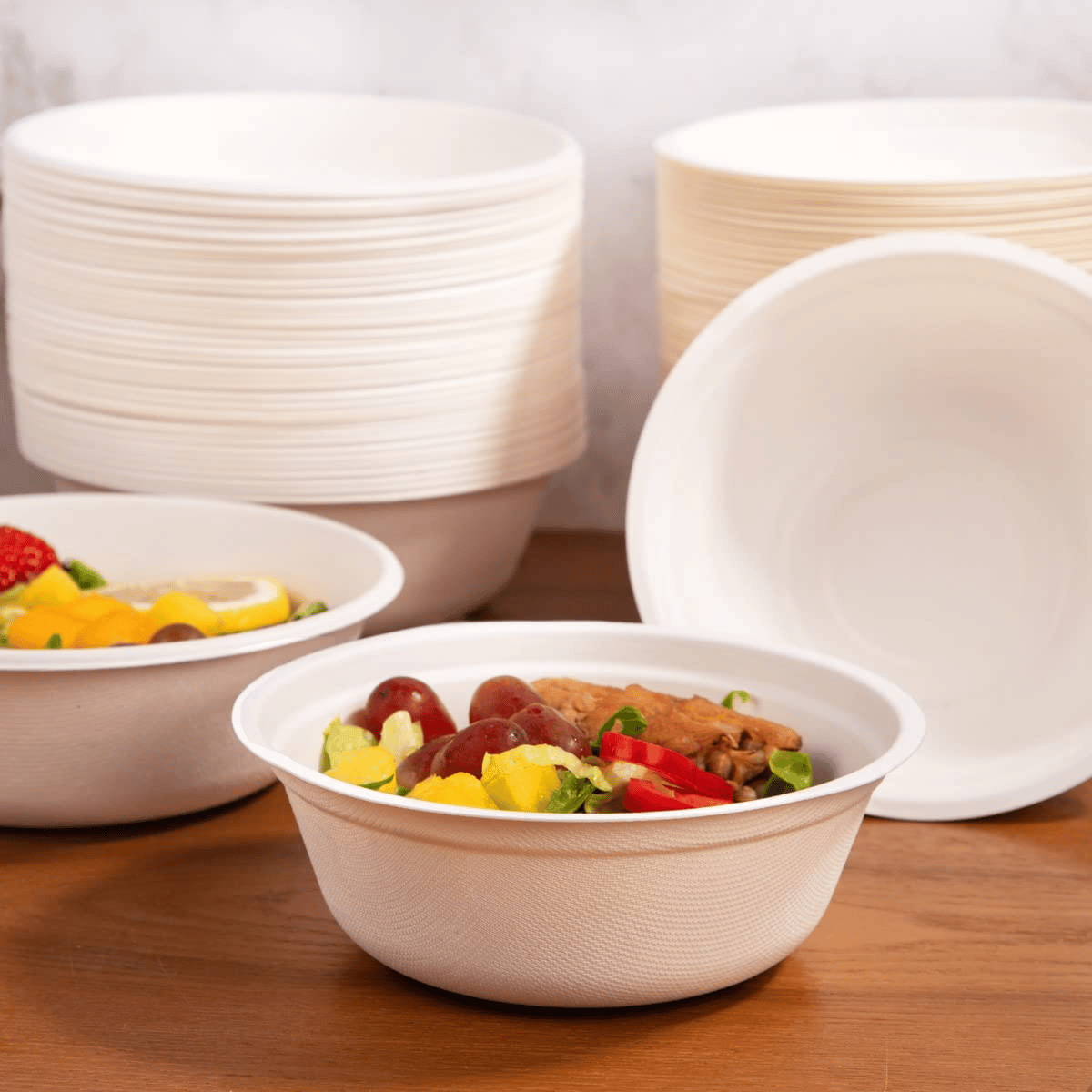 16 oz & 30 oz Compostable Paper Bowls Set (200 Pieces) — view 2