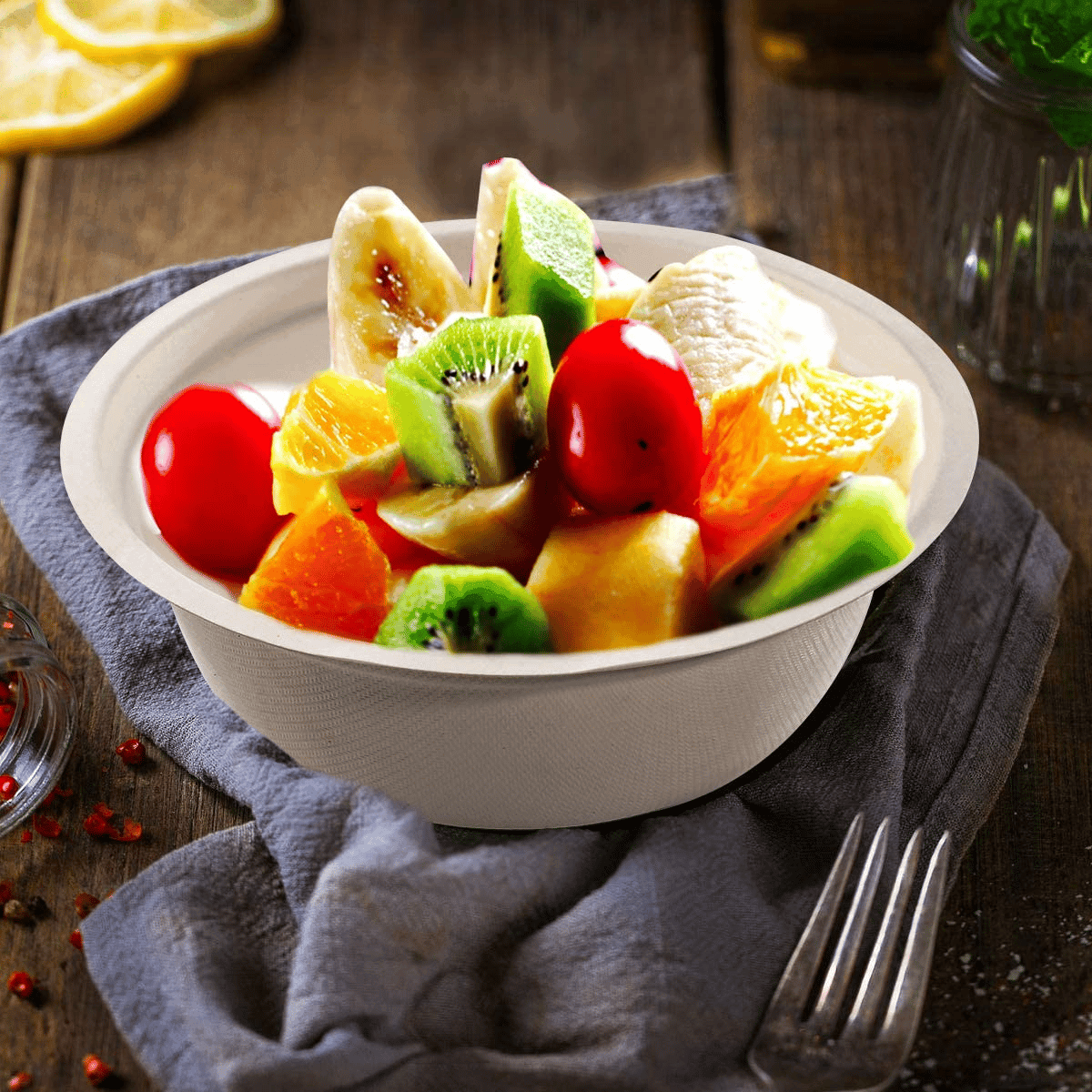 16 oz & 30 oz Compostable Paper Bowls Set (200 Pieces) — view 4
