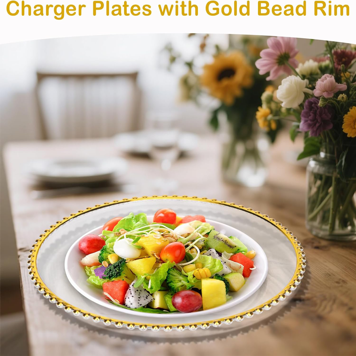 Gold Charger Plates (20 Pack) — view 3