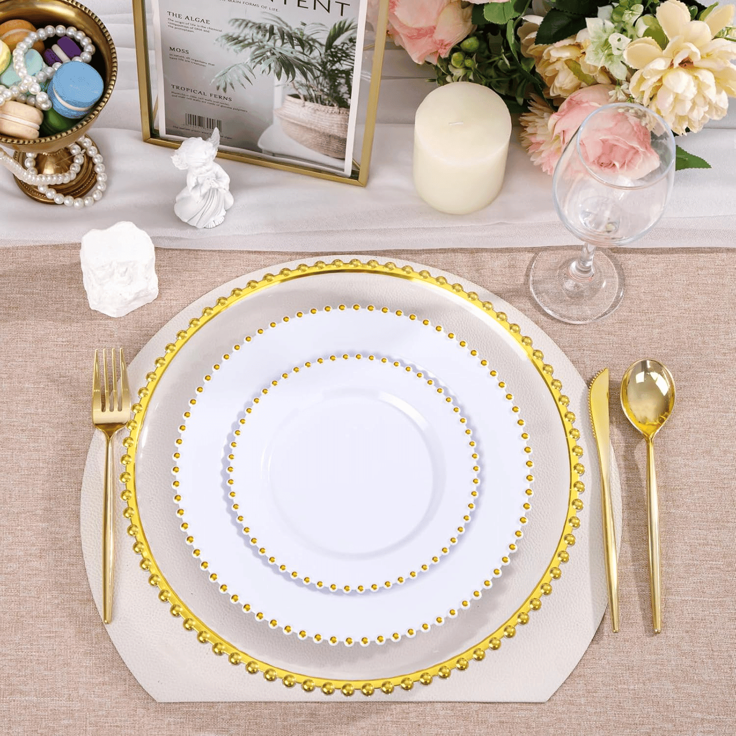 Gold Charger Plates (20 Pack) — view 8