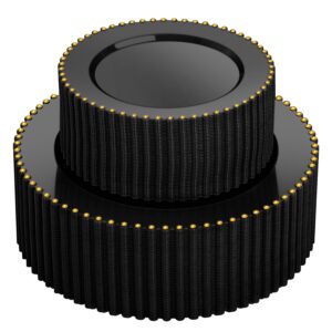 Black And Gold, Black, Gold Plastic Plates,Disposable Plates — view 1
