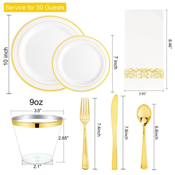 Gold All-Inclusive Party Dinnerware Set — view 2