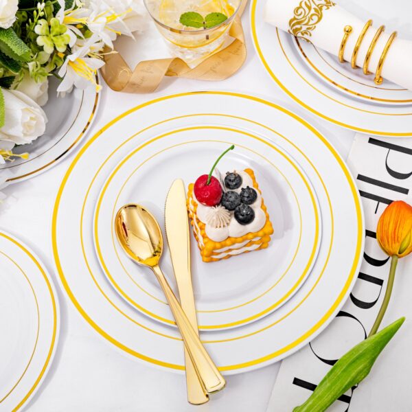 Gold All-Inclusive Party Dinnerware Set — view 3
