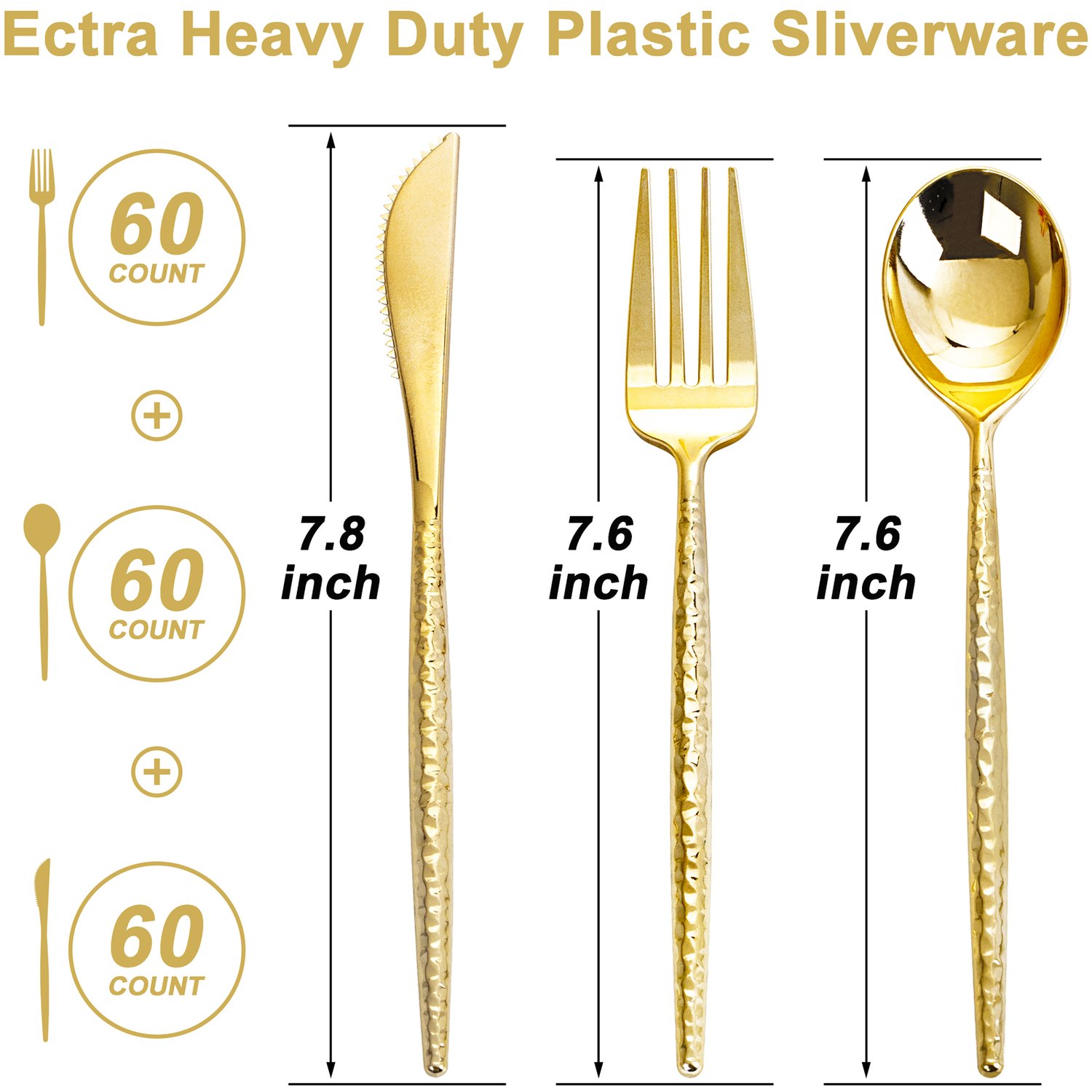 Gold Silverware Set (180 Pieces) — view 2