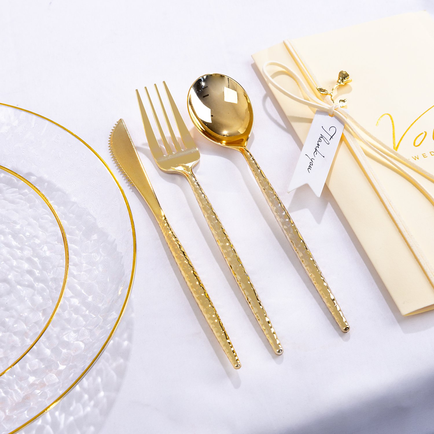 Gold Silverware Set (180 Pieces) — view 6
