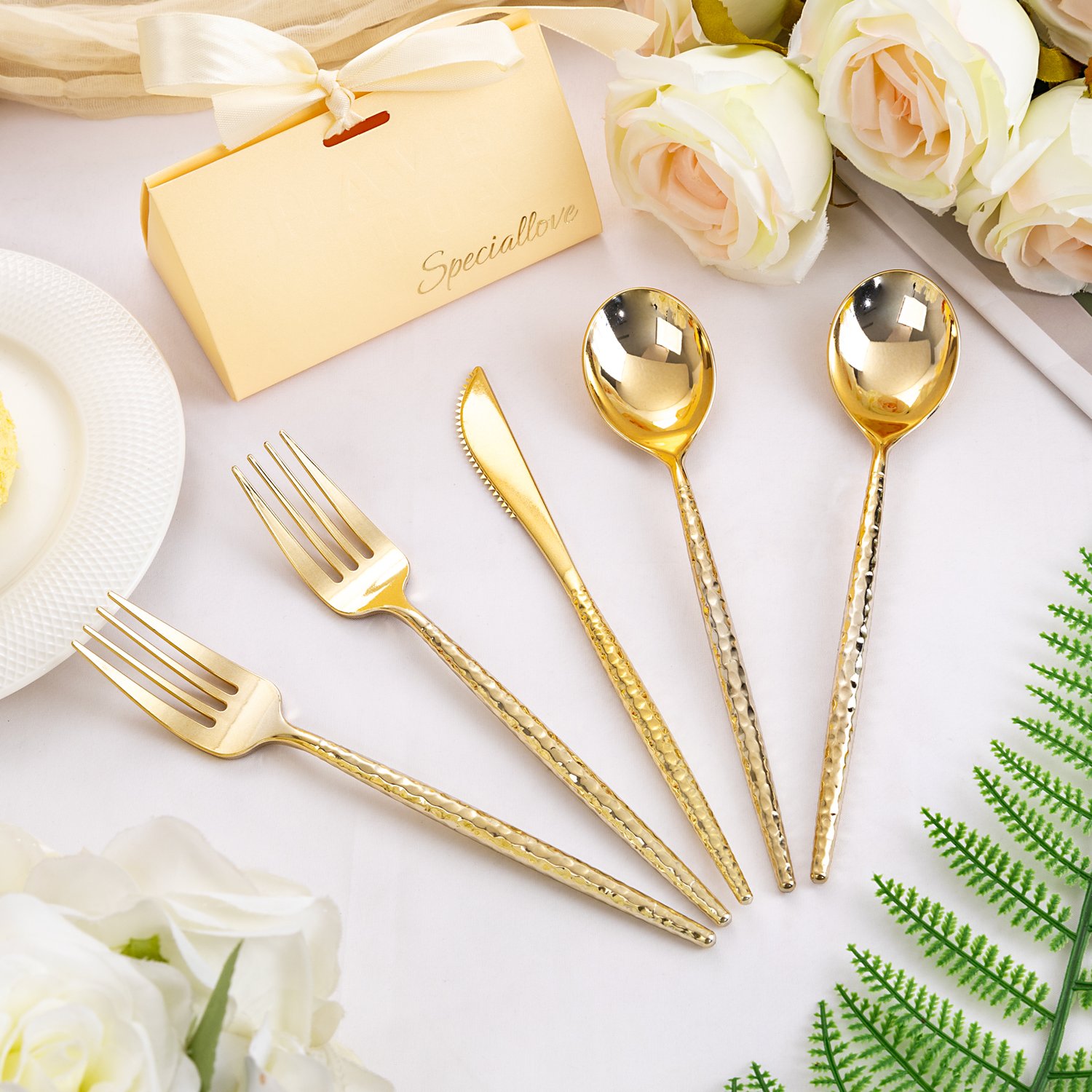 Gold Silverware Set (180 Pieces) — view 7