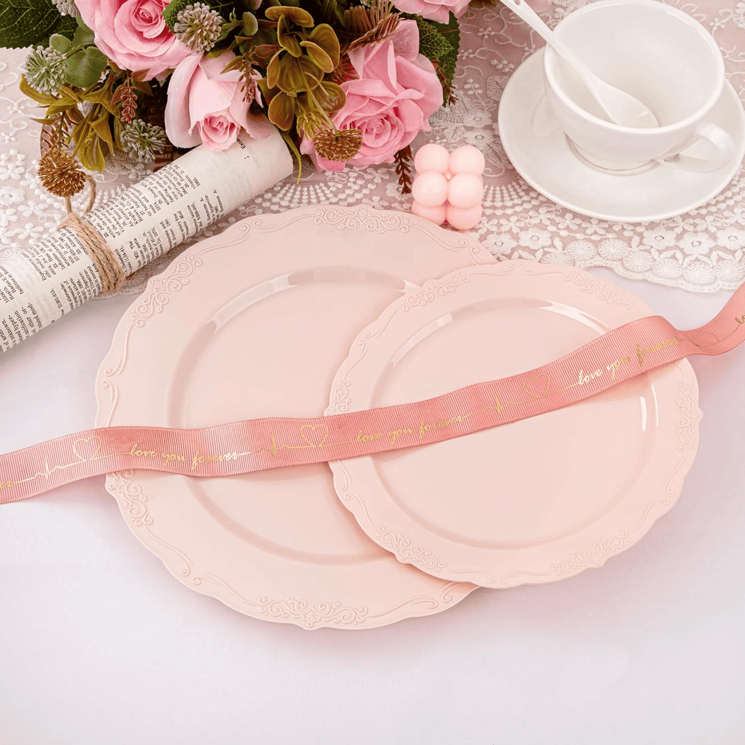 Mauve Pink U-QE Disposable Plates — view 10