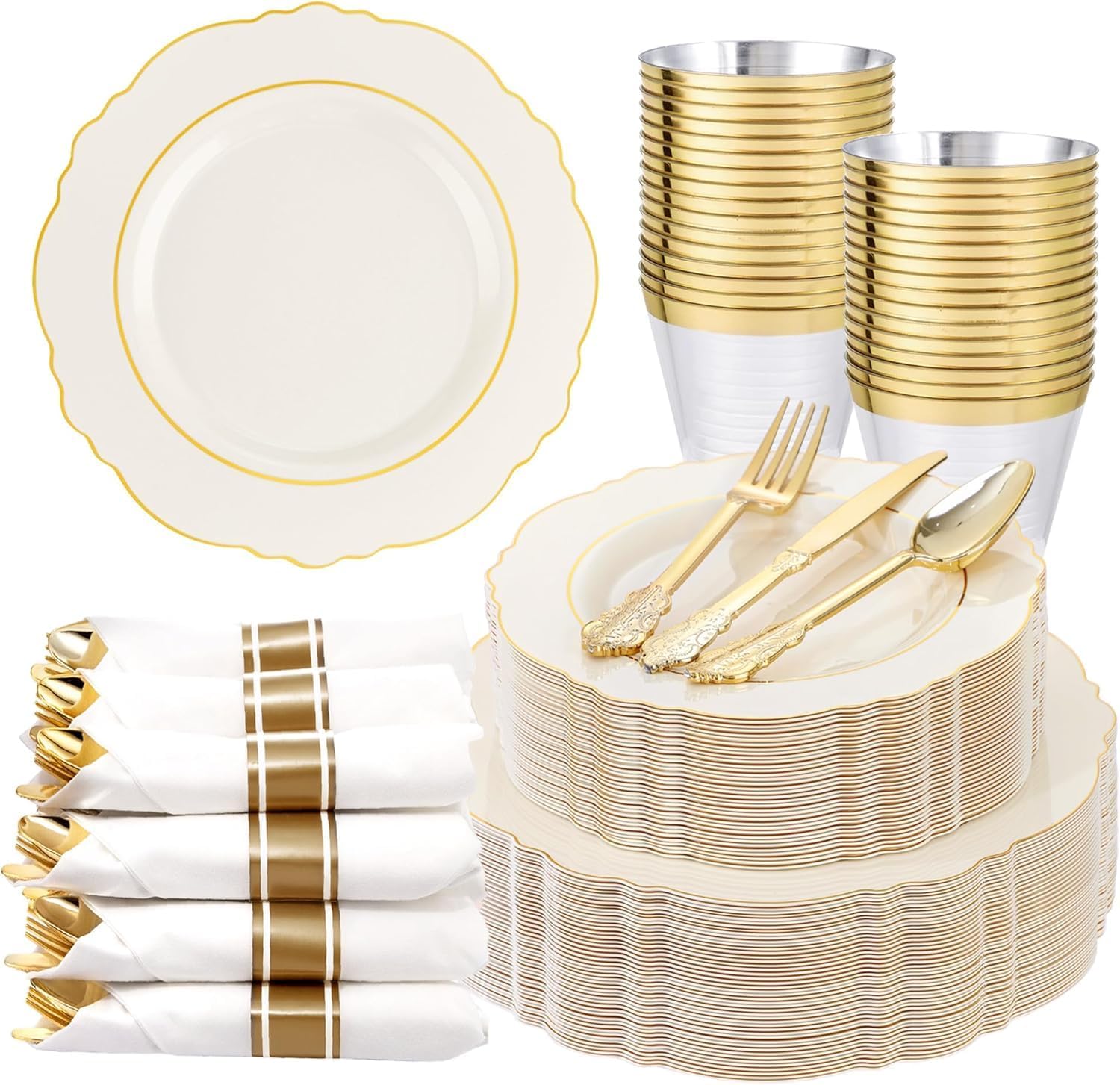 Ivory Liacere Plates Disposable — view 1
