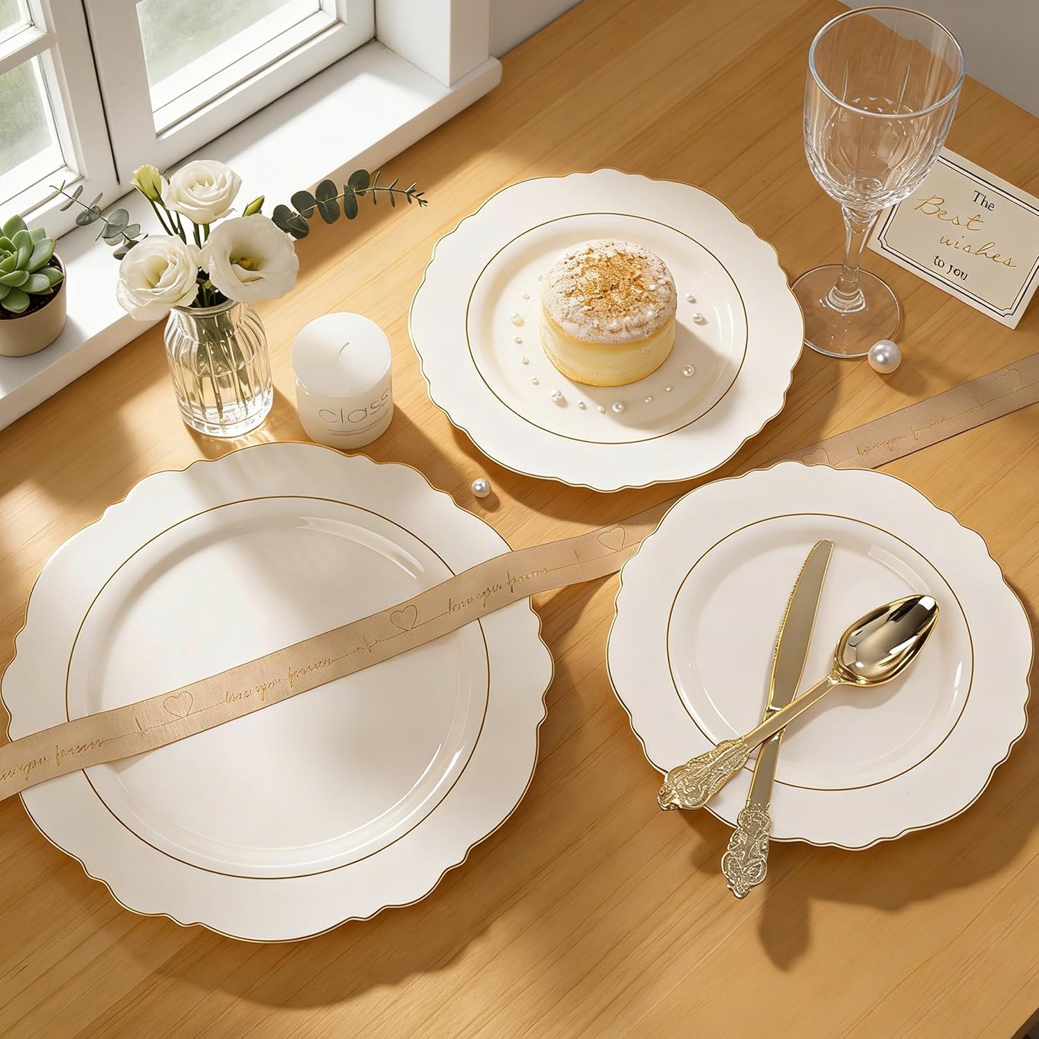 Ivory Liacere Plates Disposable — view 4