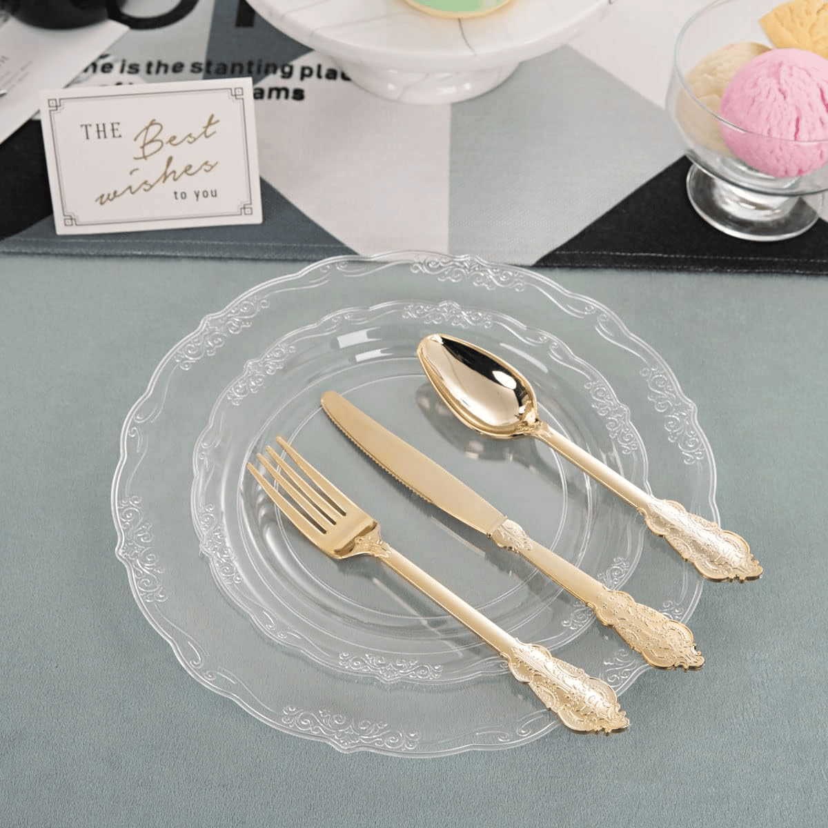 Clear U-QE Disposable Plates — view 10