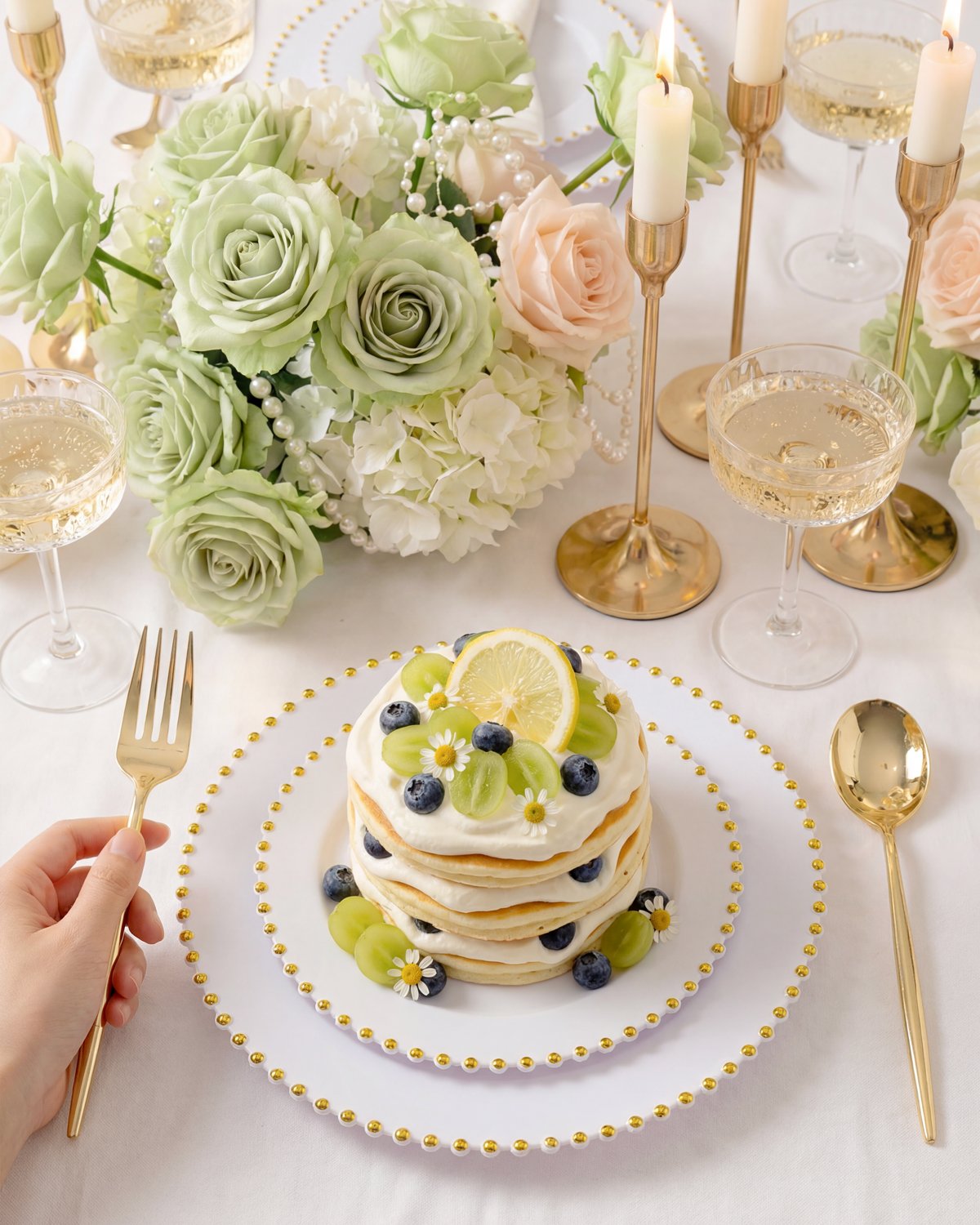 White Gold Elegant Dinnerware Set — view 4