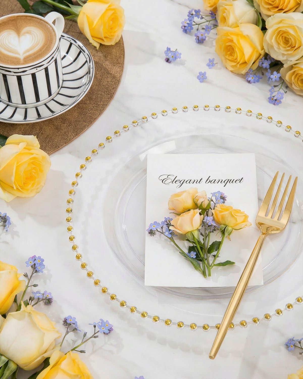 Clear Gold Elegant Dinnerware Set — view 4
