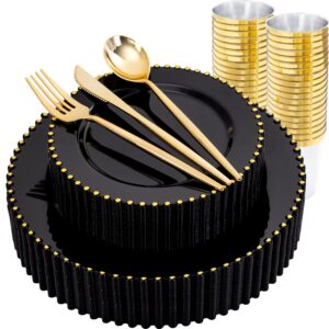 Black And Gold Elegant Dinnerware Set — view 1