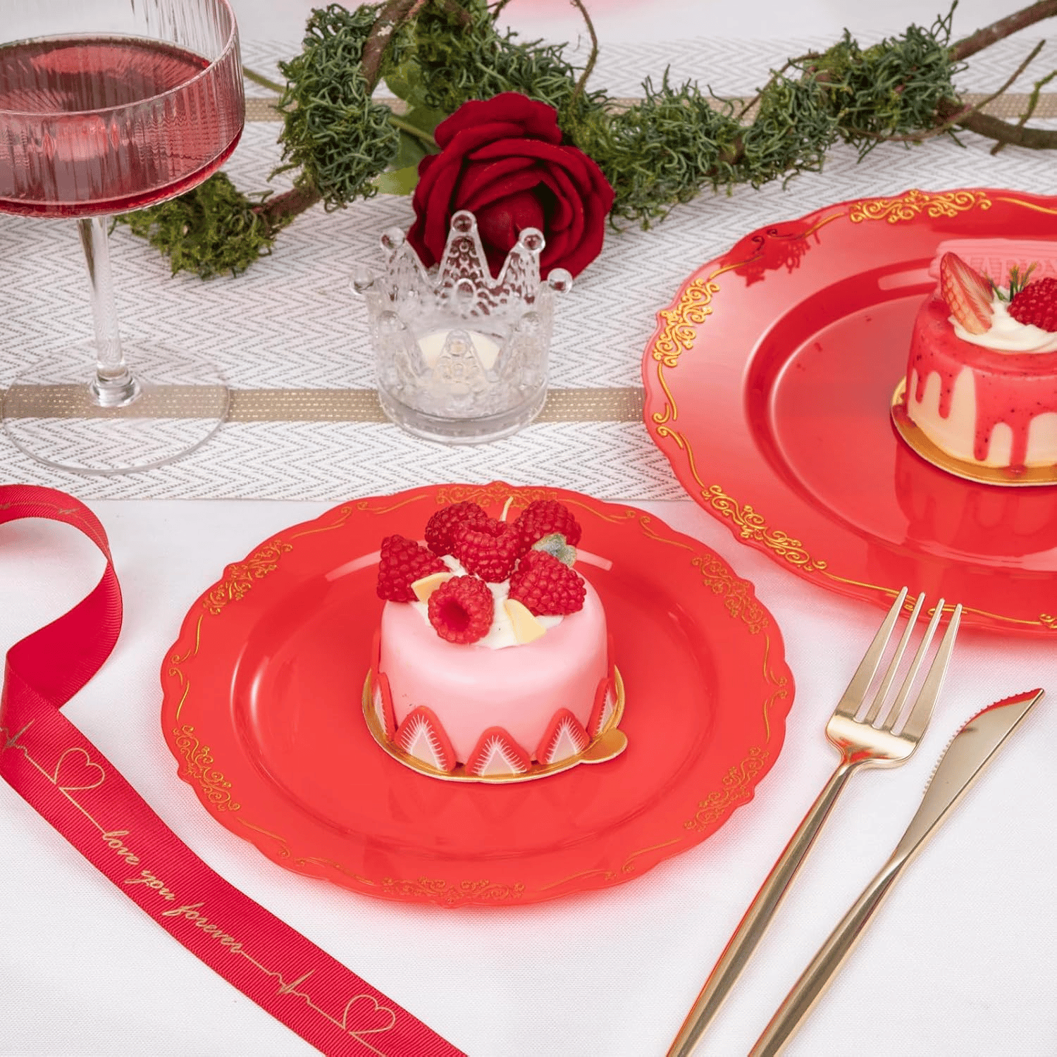 Red Gold U-QE Disposable Plates — view 10