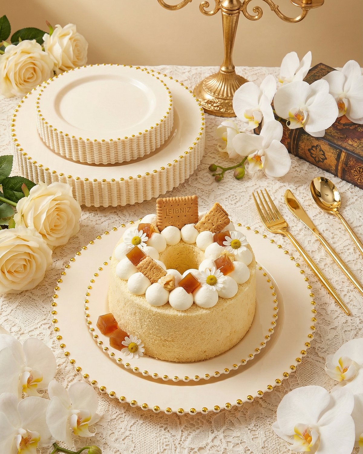 Ivory Gold Elegant Dinnerware Set — view 4