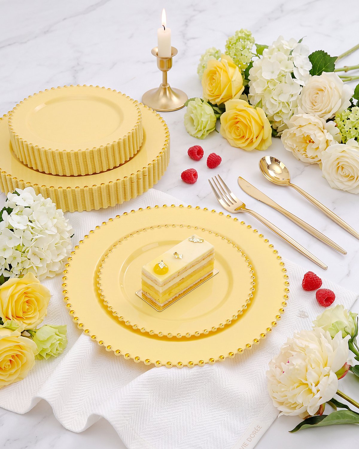 Yellow Gold Elegant Dinnerware Set — view 4