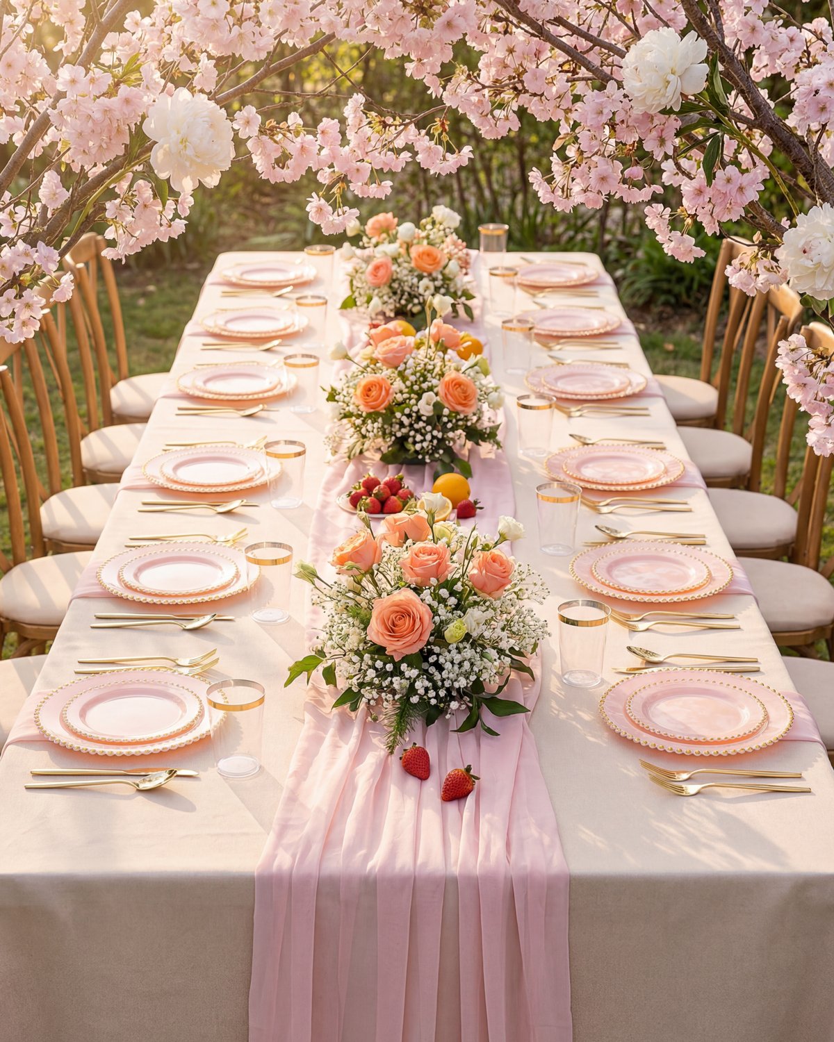 Pink Gold Elegant Dinnerware Set — view 5