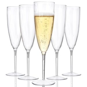 Clear 6OZ Disposable Champagne Flutes Plastic (36 Pieces) — view 1