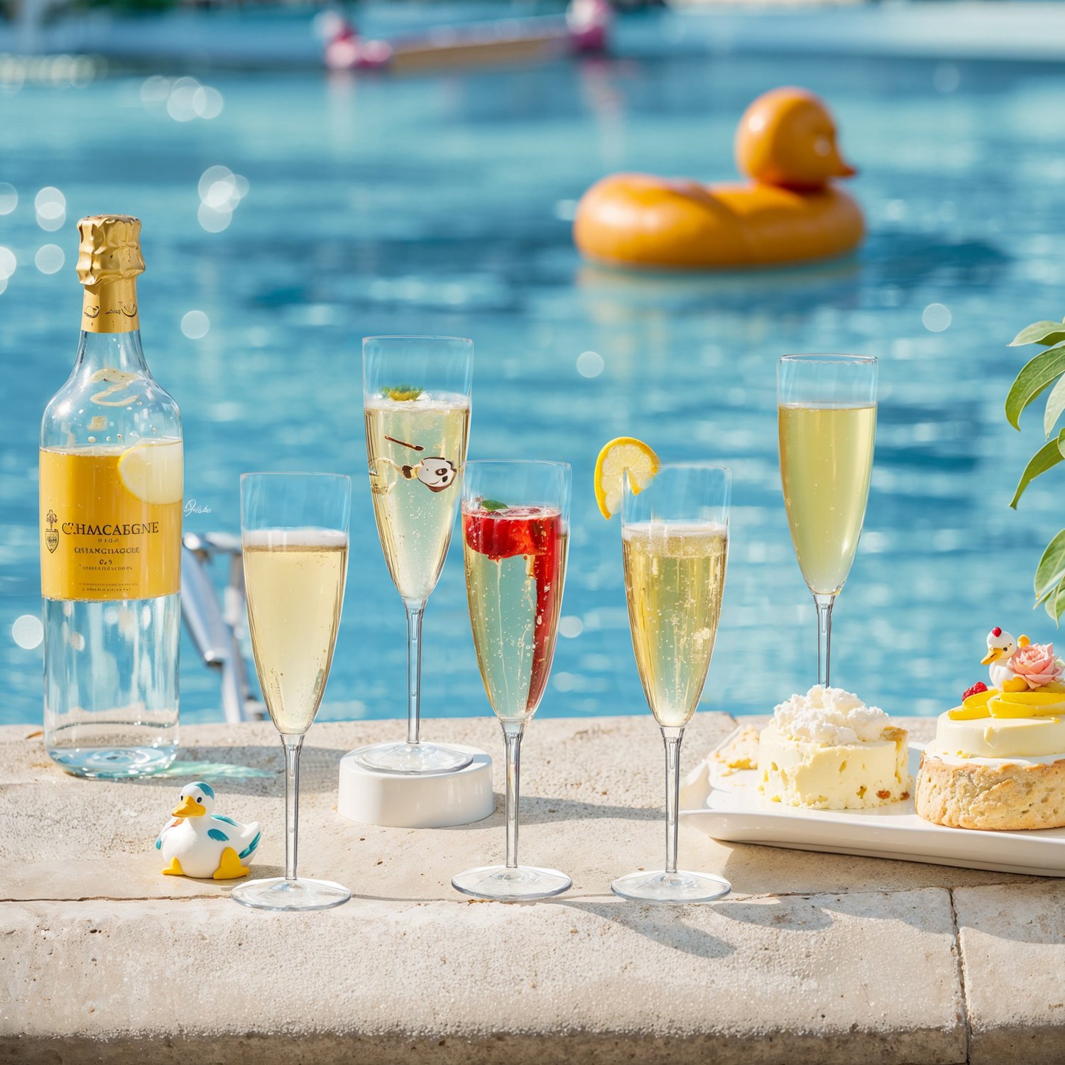 Clear 6OZ Disposable Champagne Flutes Plastic (36 Pieces) — view 5