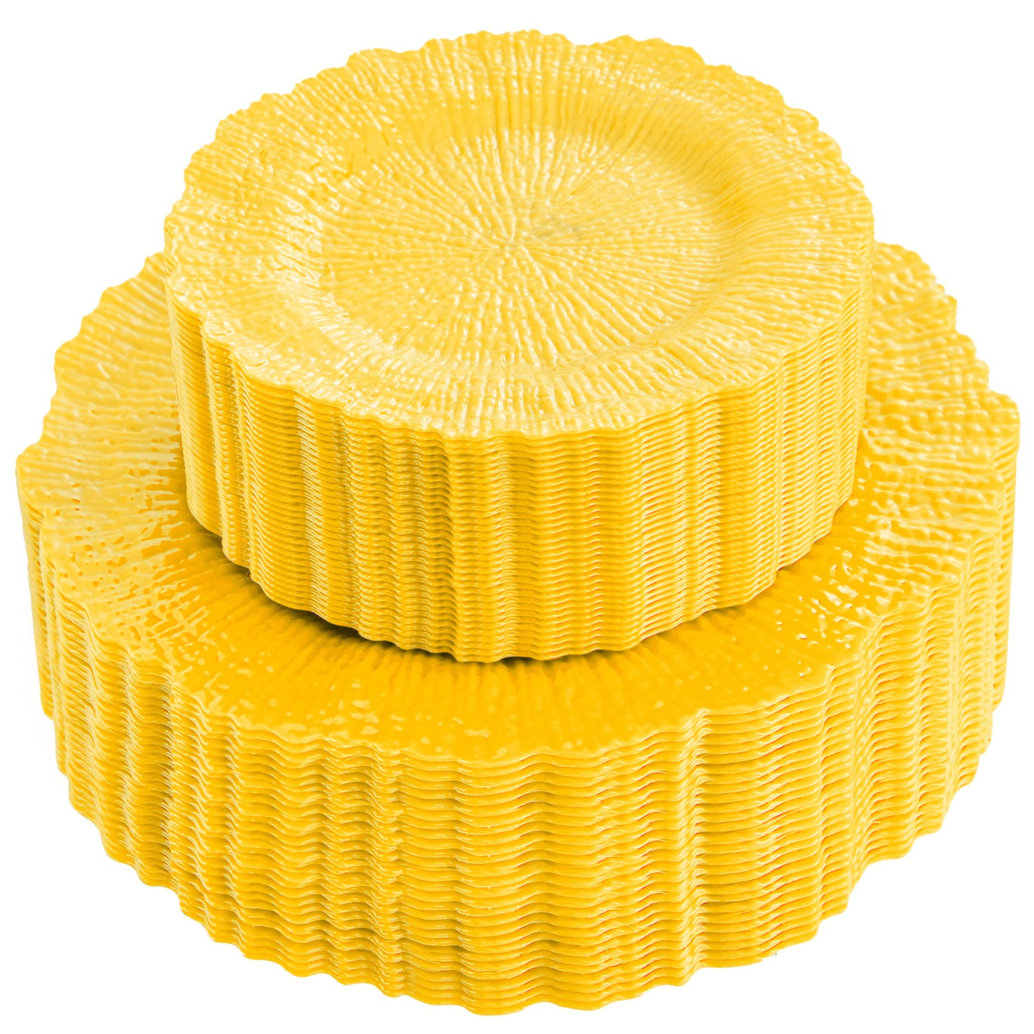 Yellow Disposable Plastic Party Plates (60 Pieces) — view 1