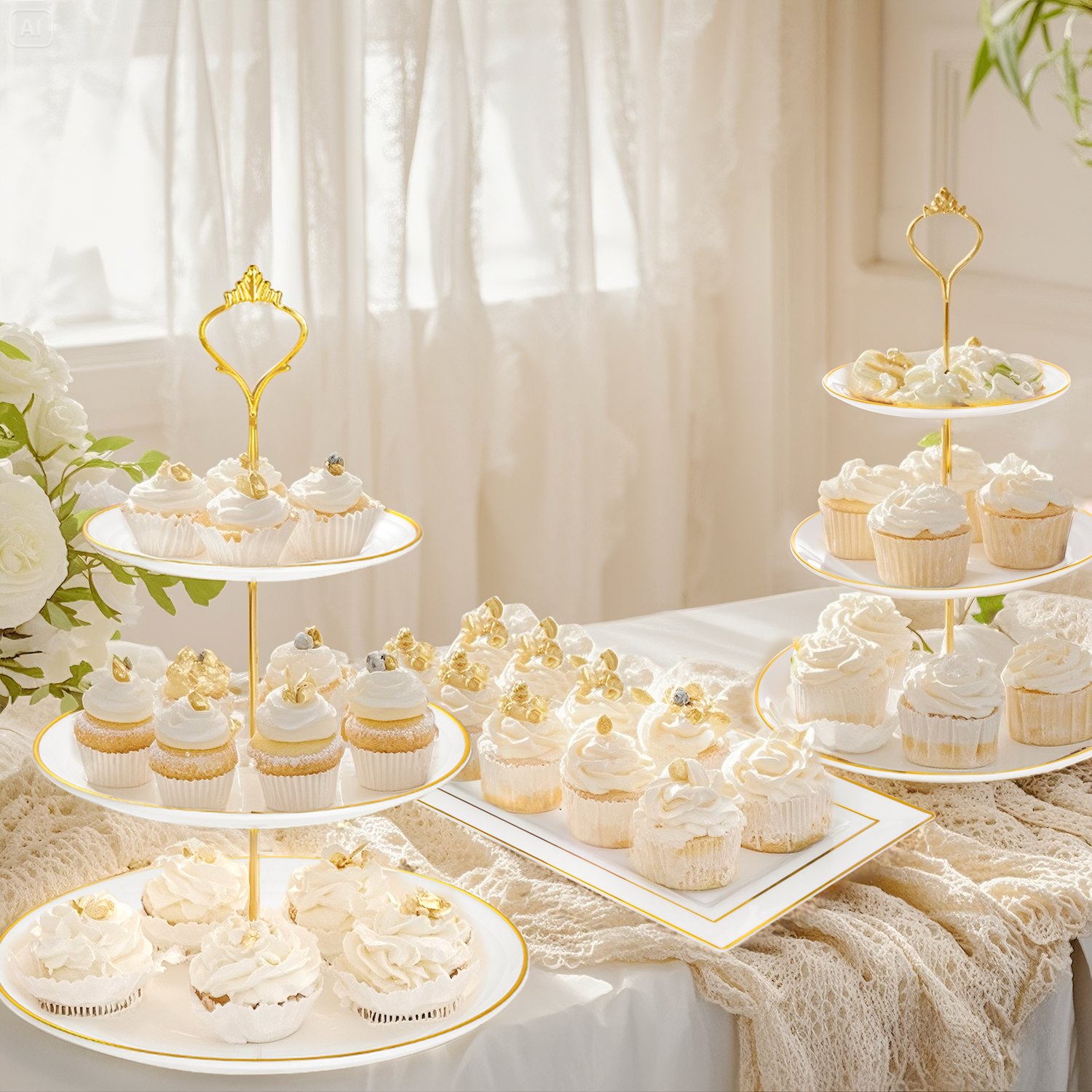 3-Tier Dessert Stand Set (6 Pieces) — view 7