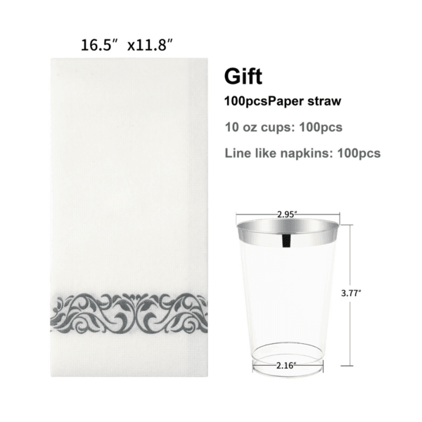 Silver All-Inclusive Party Dinnerware Set — view 3