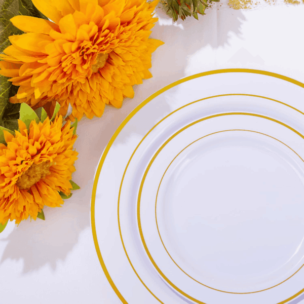 Gold 350-Pcs Disposable Plates Set — view 2