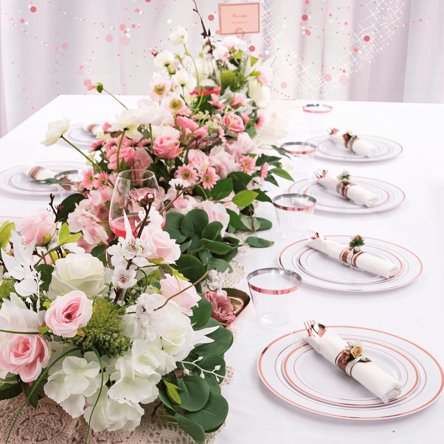 Rose Gold 350-Pcs Disposable Plates Set (350 Pieces) — view 2