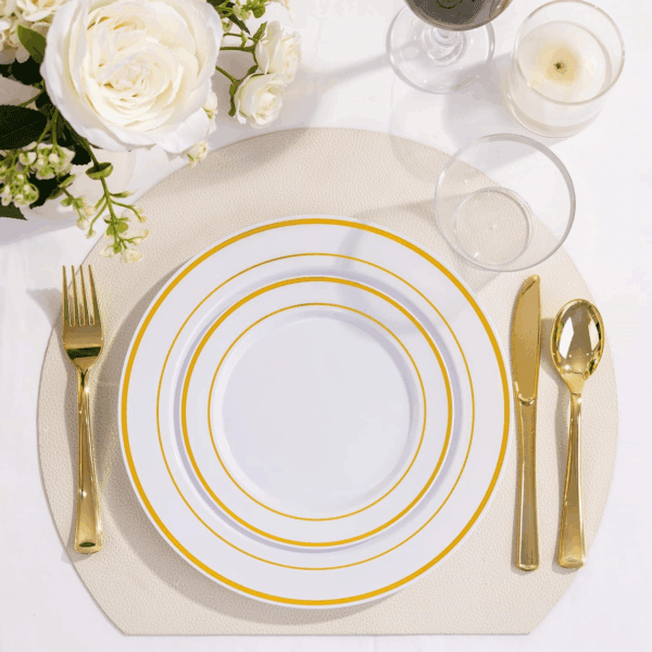 Gold Disposable Dinnerware Set — view 4