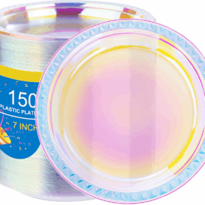 Iridescent 7inch Disposable Dinner Plates for Party (150 Pieces) — view 1