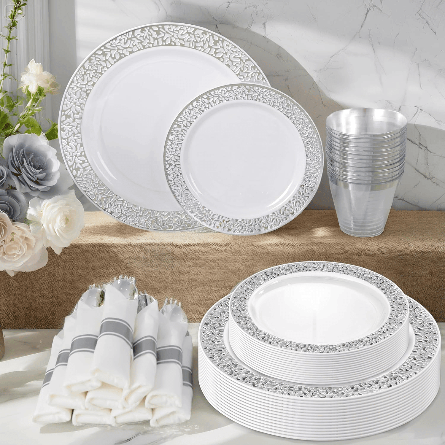 Silver Dinnerware Sets — view 2
